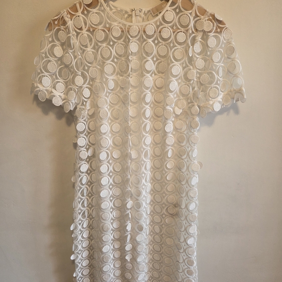 Michael Kors Dresses & Skirts - Michael Kors White Circular Crochet Midi Dress